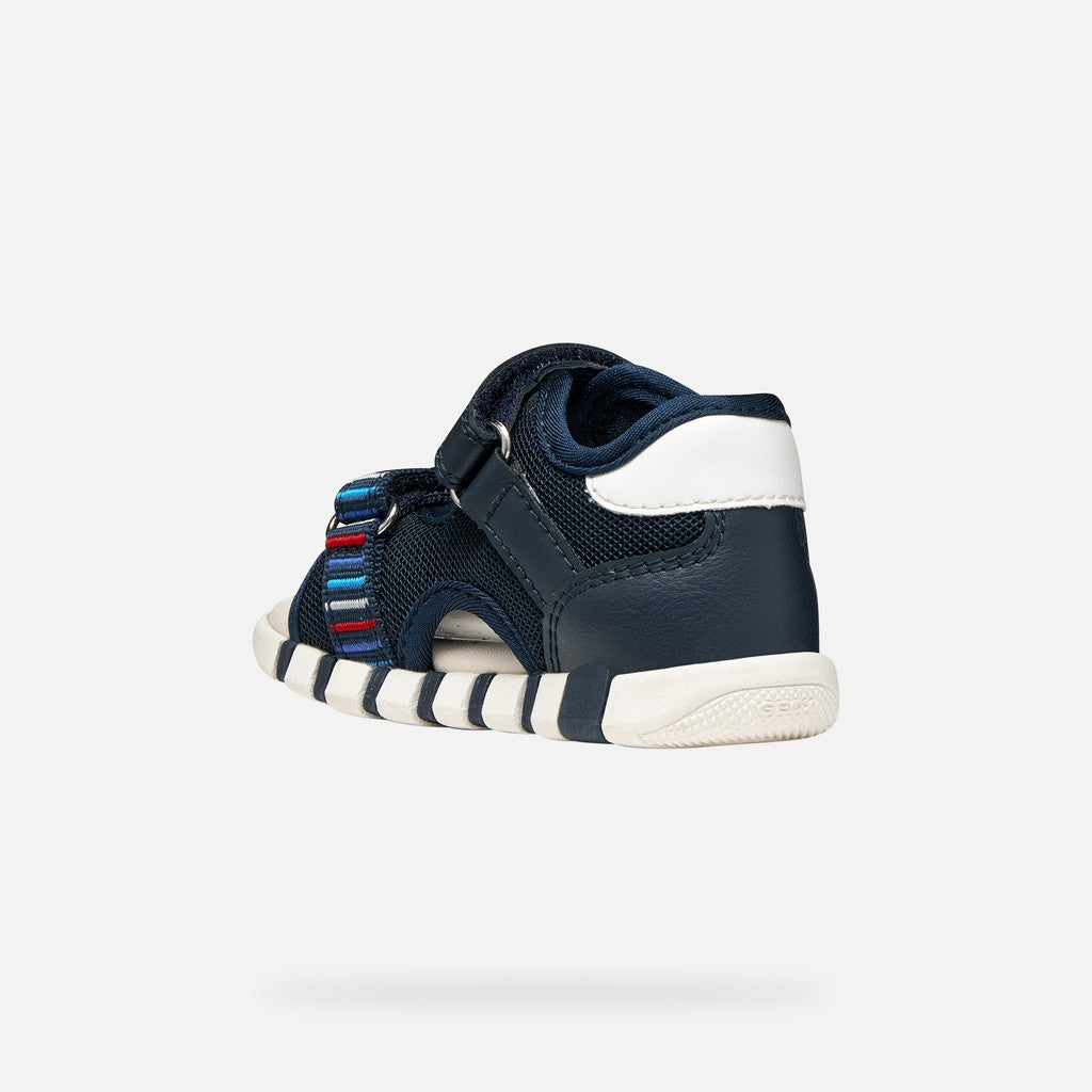 Geox sandale baieti Iupidoo Baby cu varf deschis 18-26 Navy/Red
