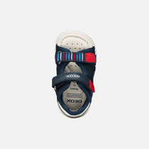 Geox sandale baieti Iupidoo Baby cu varf deschis 18-26 Navy/Red