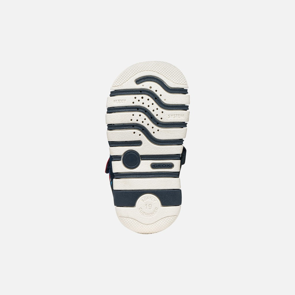 Geox sandale baieti Iupidoo Baby cu varf deschis 18-26 Navy/Red