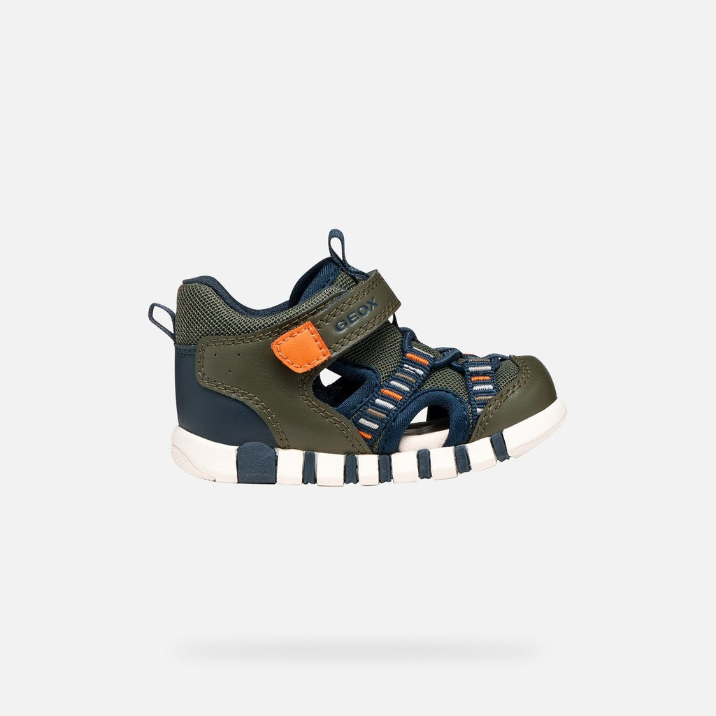 Geox sandale baieti Iupidoo Baby 18-26 Dark green/Orange