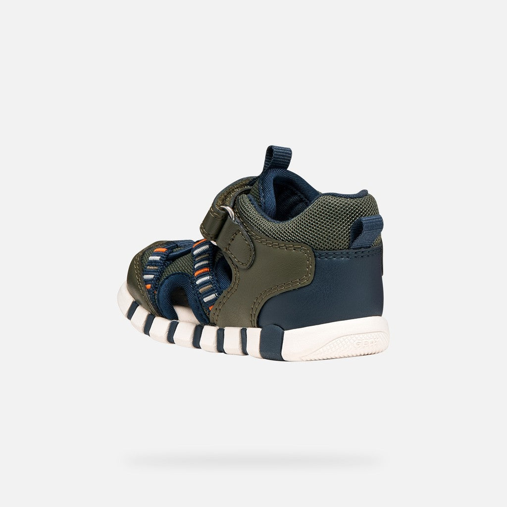 Geox sandale baieti Iupidoo Baby 18-26 Dark green/Orange