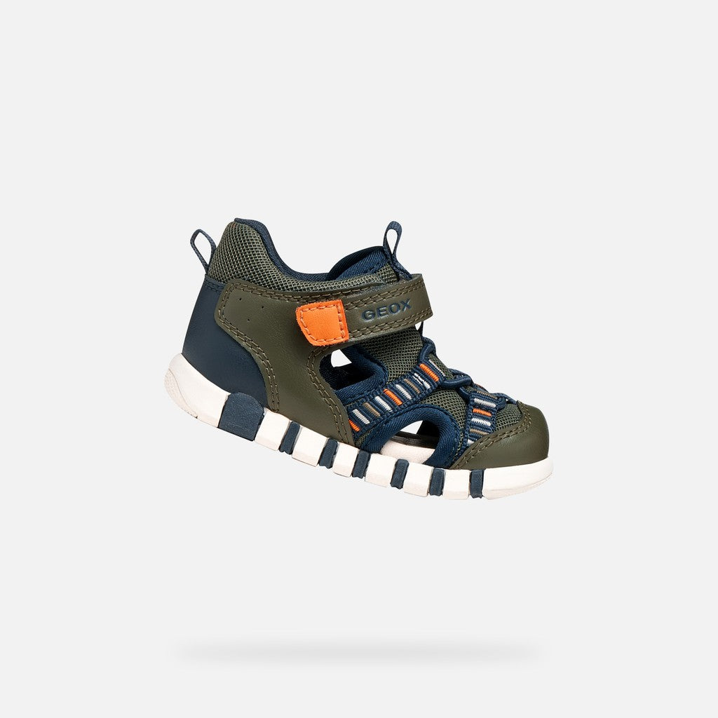 Geox sandale baieti Iupidoo Baby 18-26 Dark green/Orange