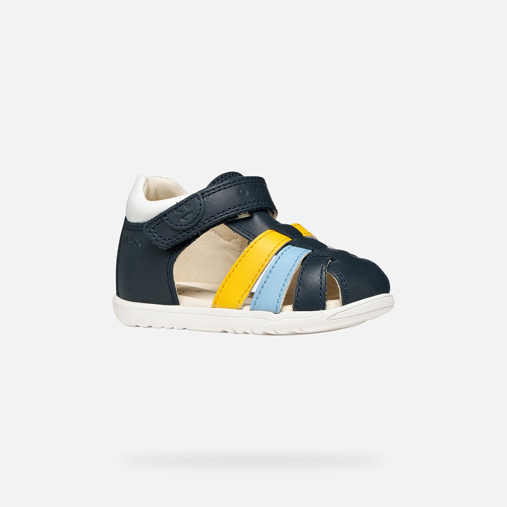 Geox sandale baieti Primii Pasi 18-26 Macchia Navy/Dark Yellow Imagine principală a produsului