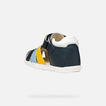Geox sandale baieti Primii Pasi 18-26 Macchia Navy/Dark Yellow