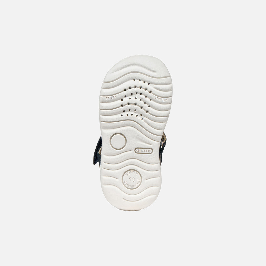 Geox sandale baieti Primii Pasi 18-26 Macchia Navy/Dark Yellow