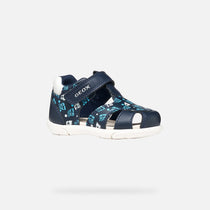 Geox sandale baieti Zapito Baby 18-26 Dark Navy/White cu tren