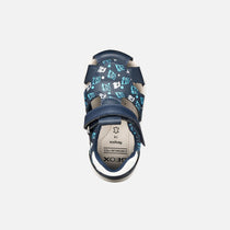 Geox sandale baieti Zapito Baby 18-26 Dark Navy/White cu tren