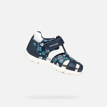 Geox sandale baieti Zapito Baby 18-26 Dark Navy/White cu tren
