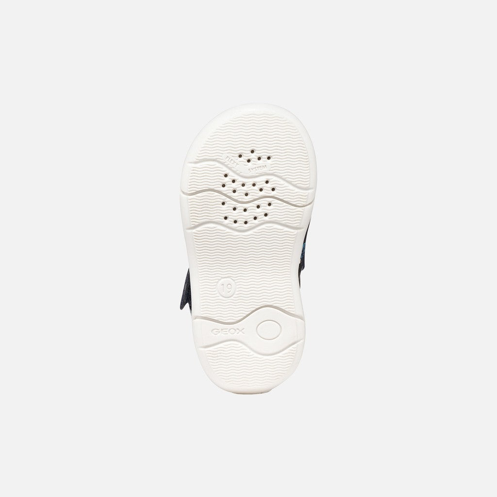 Geox sandale baieti Zapito Baby 18-26 Dark Navy/White cu tren