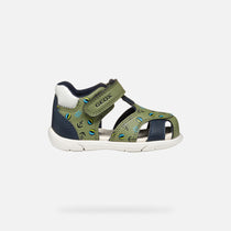 Geox sandale baieti Zapito Baby 18-26 Pistachio/Navy cu ancora