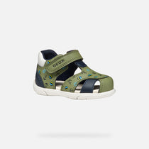 Geox sandale baieti Zapito Baby 18-26 Pistachio/Navy cu ancora