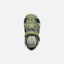 Geox sandale baieti Zapito Baby 18-26 Pistachio/Navy cu ancora