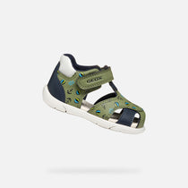 Geox sandale baieti Zapito Baby 18-26 Pistachio/Navy cu ancora