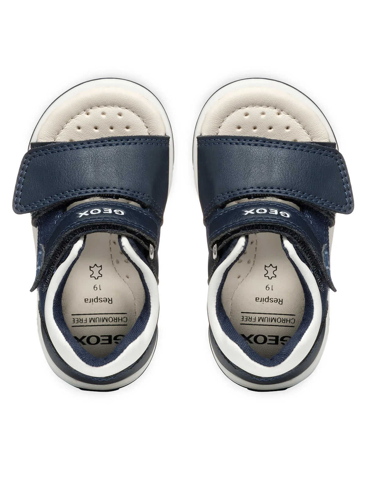 Geox sandale baieti Zapito Baby cu varf deschis 18-26 Navy/White