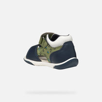 Geox sandale baieti Zapito Baby cu varf deschis 18-26 Pistachio/Navy cu ancora