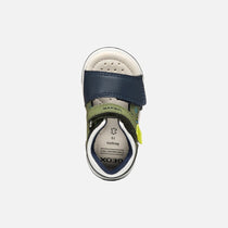 Geox sandale baieti Zapito Baby cu varf deschis 18-26 Pistachio/Navy cu ancora