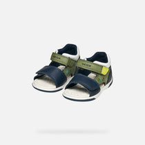 Geox sandale baieti Zapito Baby cu varf deschis 18-26 Pistachio/Navy cu ancora