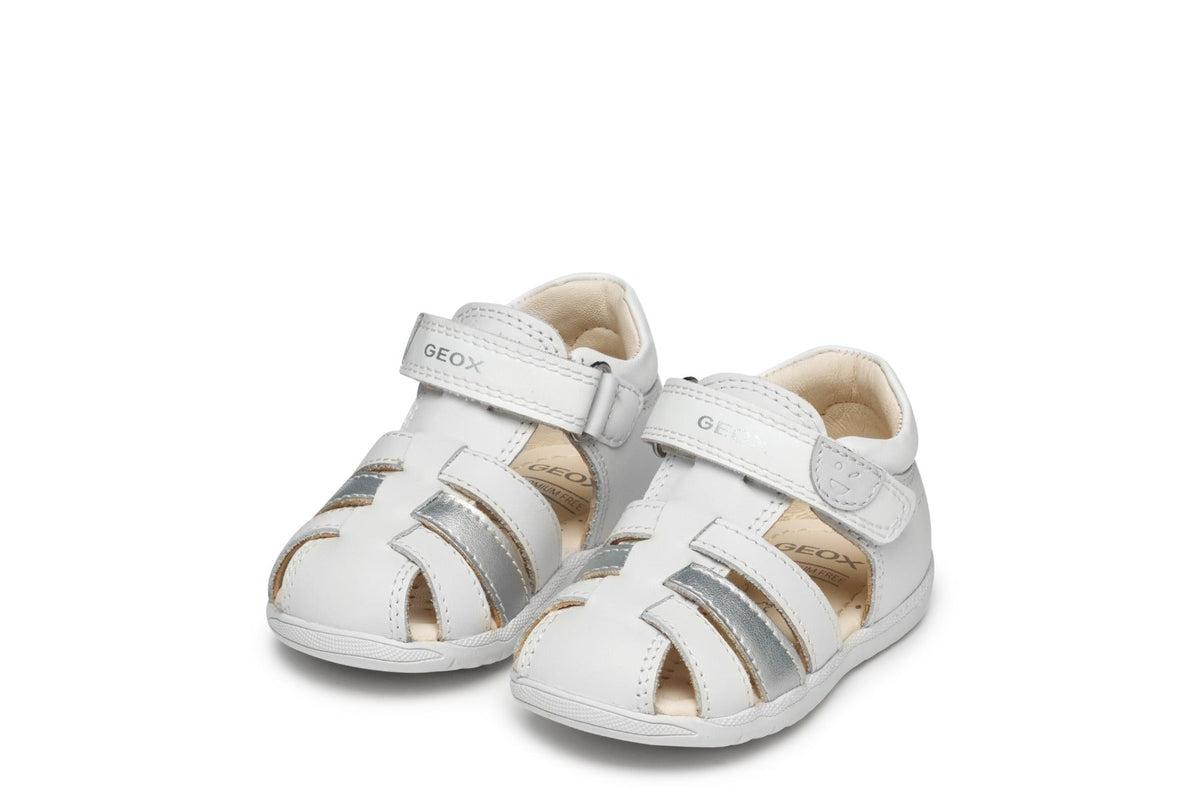Geox sandale fete 18-26 Macchia White/Silver Imagine principală a produsului