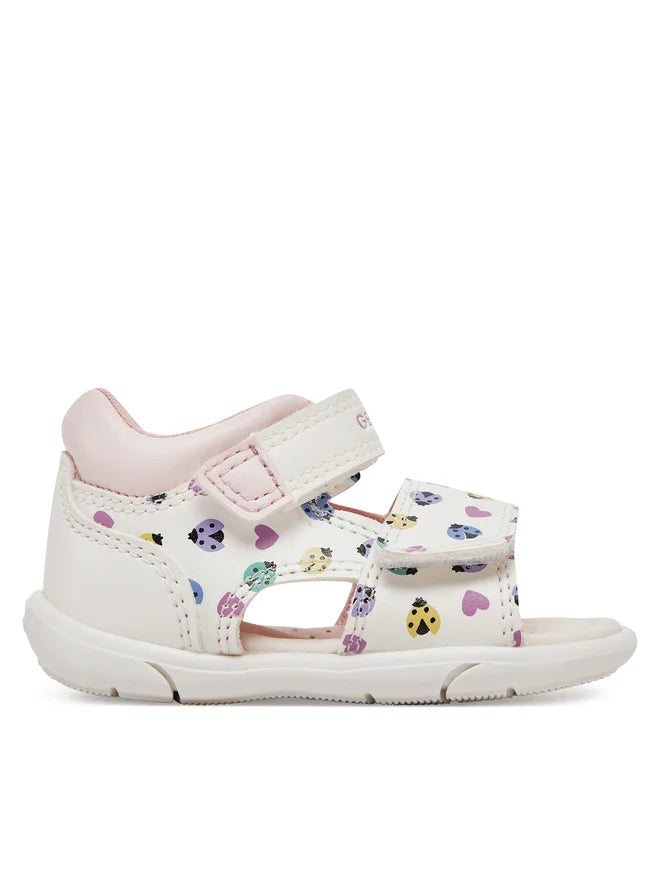 Geox sandale fete 18-26 Zapito White/Multicolor cu mamarute