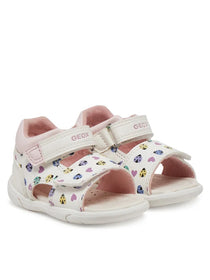 Geox sandale fete 18-26 Zapito White/Multicolor cu mamarute
