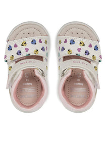 Geox sandale fete 18-26 Zapito White/Multicolor cu mamarute