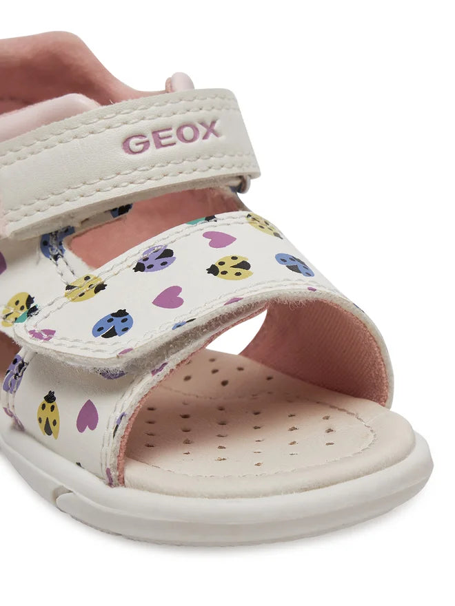 Geox sandale fete 18-26 Zapito White/Multicolor cu mamarute