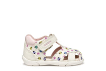 Geox sandale fete 18-26 Zapito White/Multicolor cu mamarute