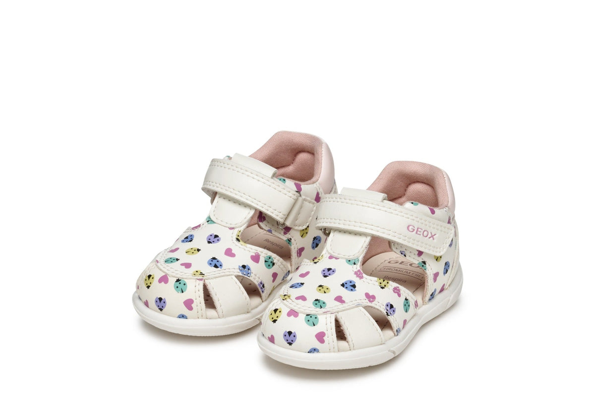 Geox sandale fete 18-26 Zapito White/Multicolor cu mamarute