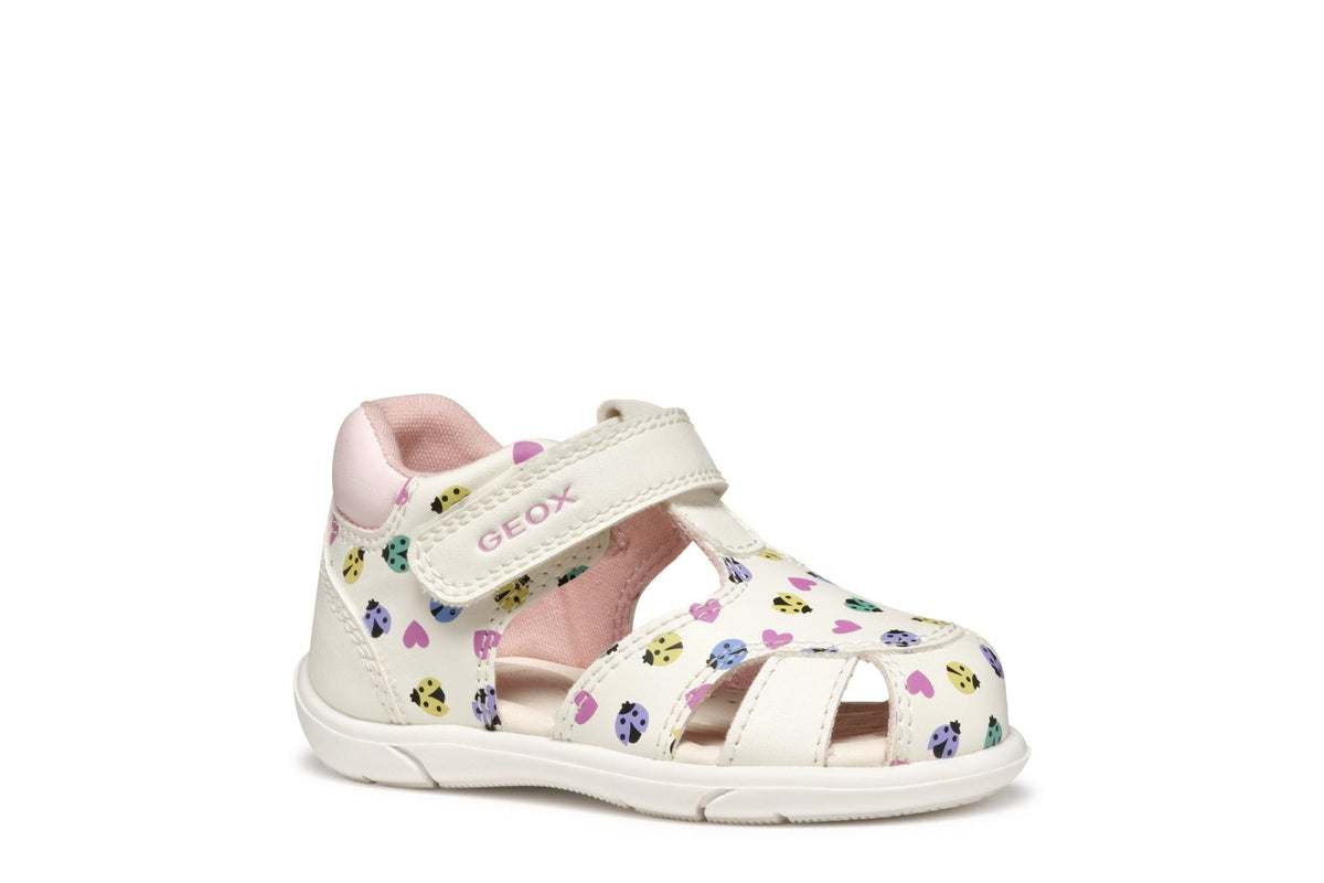Geox sandale fete 18-26 Zapito White/Multicolor cu mamarute