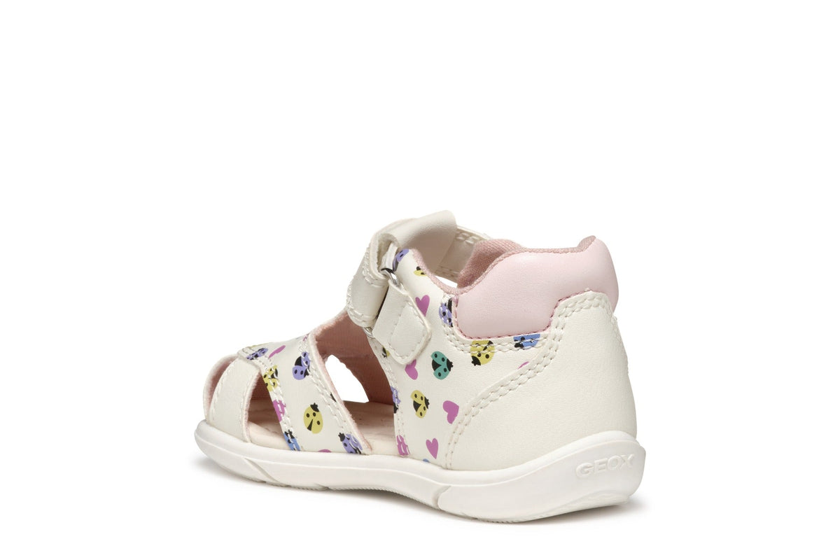 Geox sandale fete 18-26 Zapito White/Multicolor cu mamarute