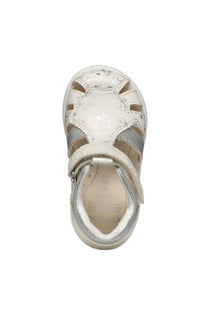 Geox sandale fete 18-26 Zapito White/Silver cu fundite