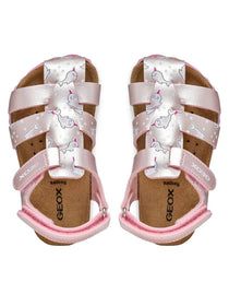 Geox sandale fete 20-23 Chalki Light pink cu balena alba