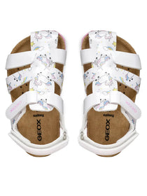 Geox sandale fete 20-23 Chalki White cu unicorn