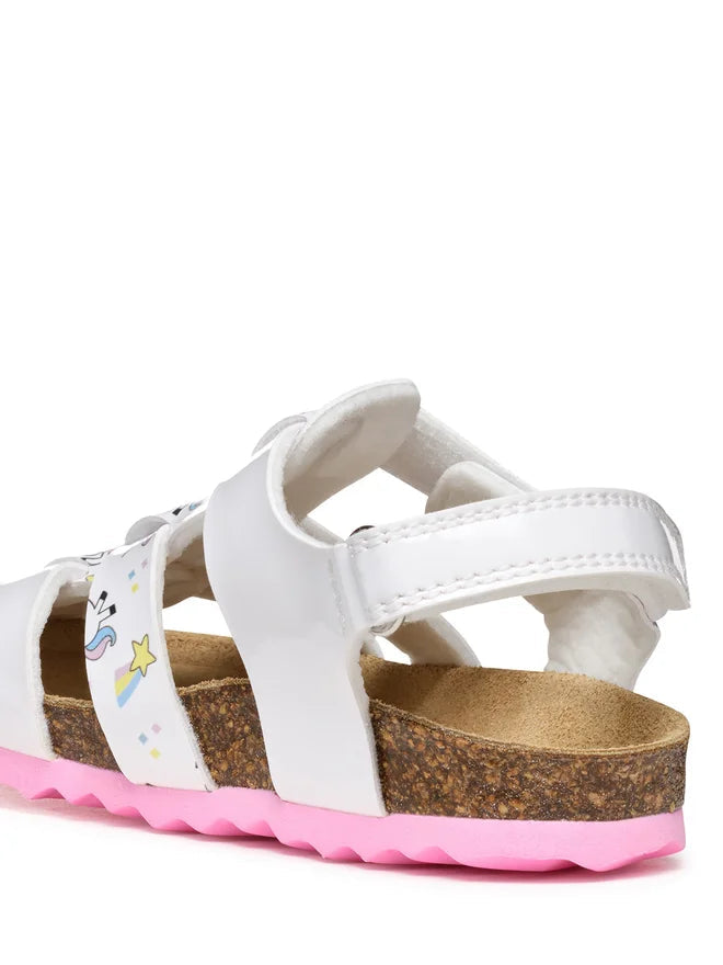 Geox sandale fete 24-27 Chalki White cu unicorn