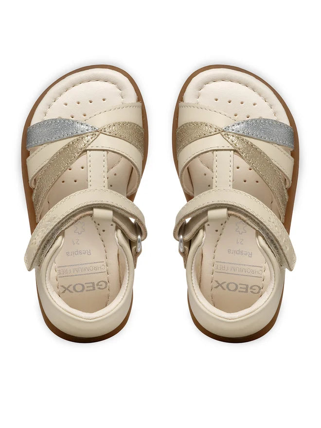 Geox sandale fete 20-23 Verred Ivory/Platinum