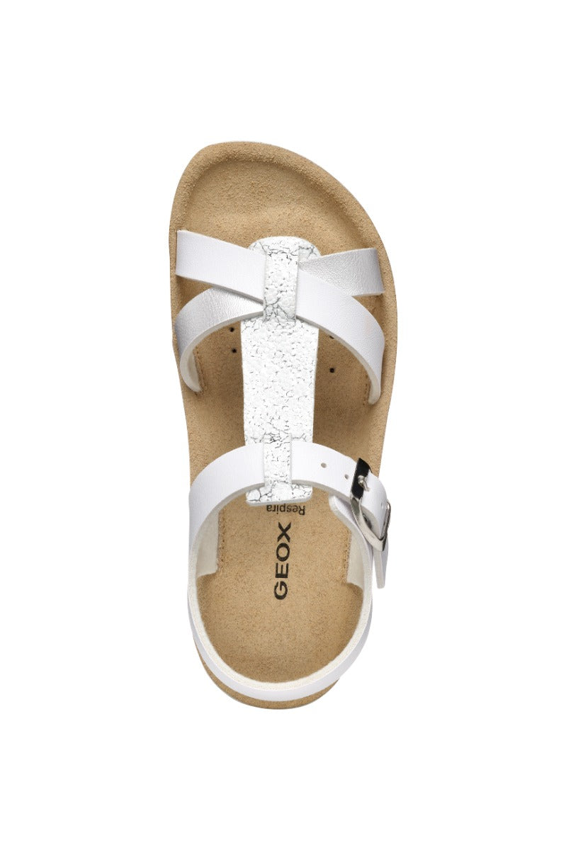 Geox sandale fete 28-33 Costarei White/Silver