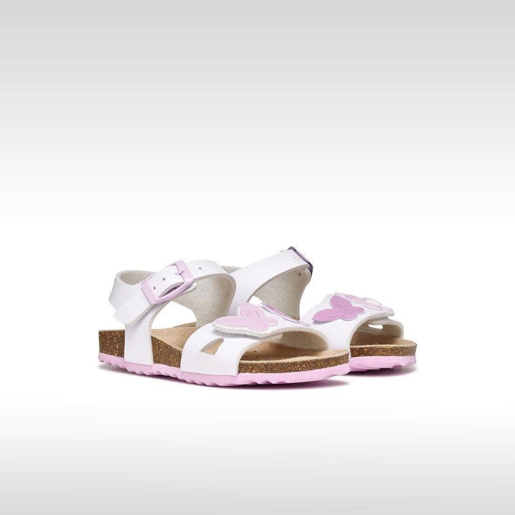 Geox sandale fete Adriel 26-34 White/Pink cu fluturas