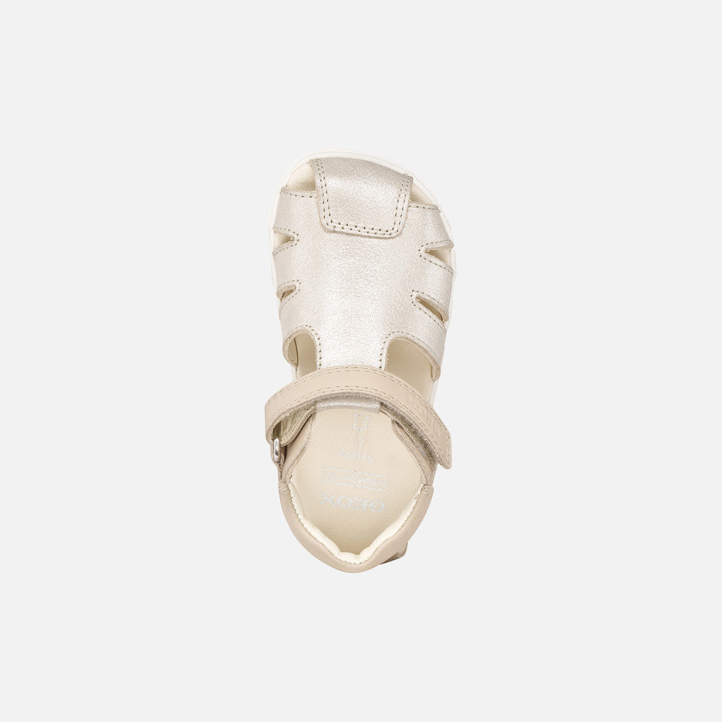 Geox sandale fete Barefoot Steppieup Baby 20-27 Beige