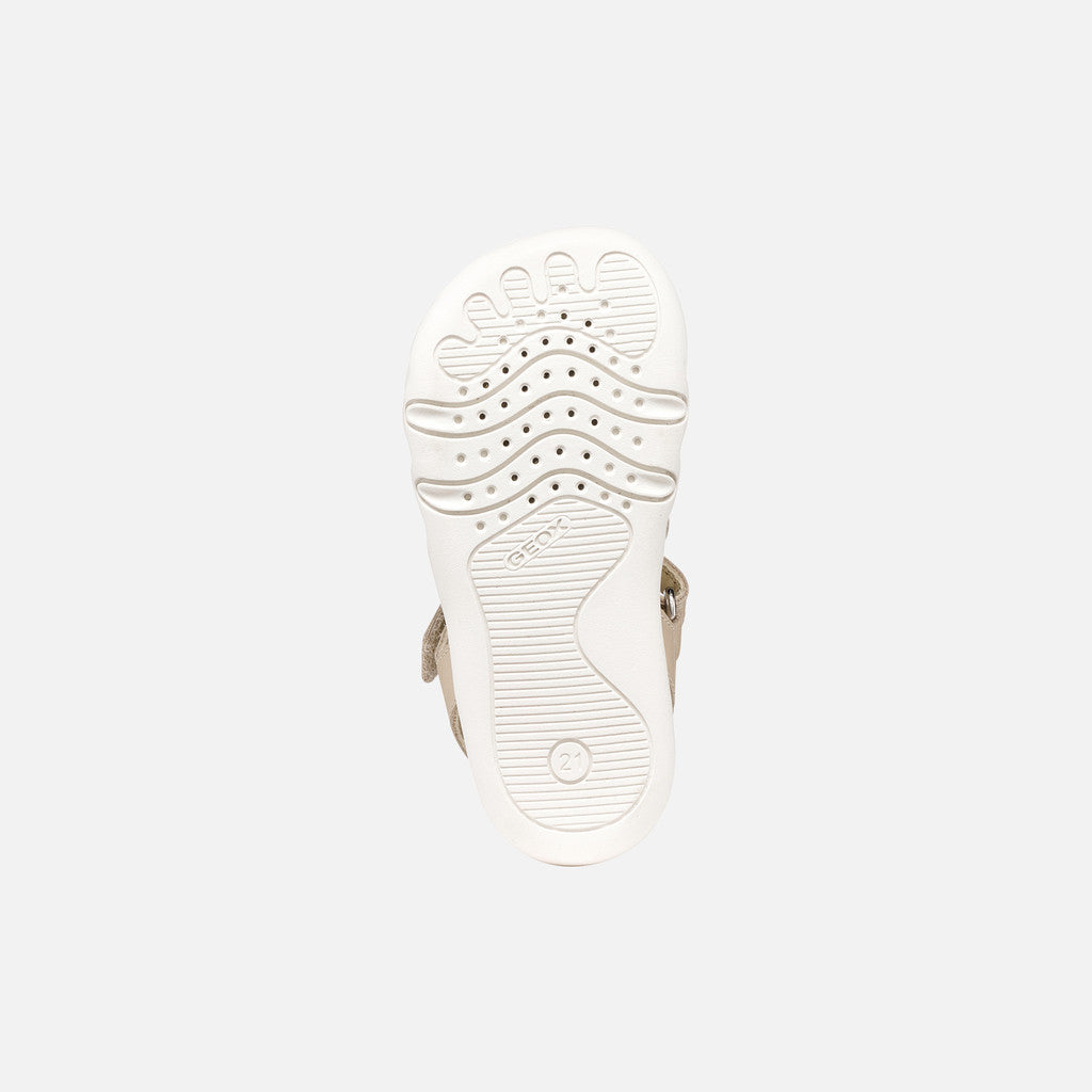 Geox sandale fete Barefoot Steppieup Baby 20-27 Beige