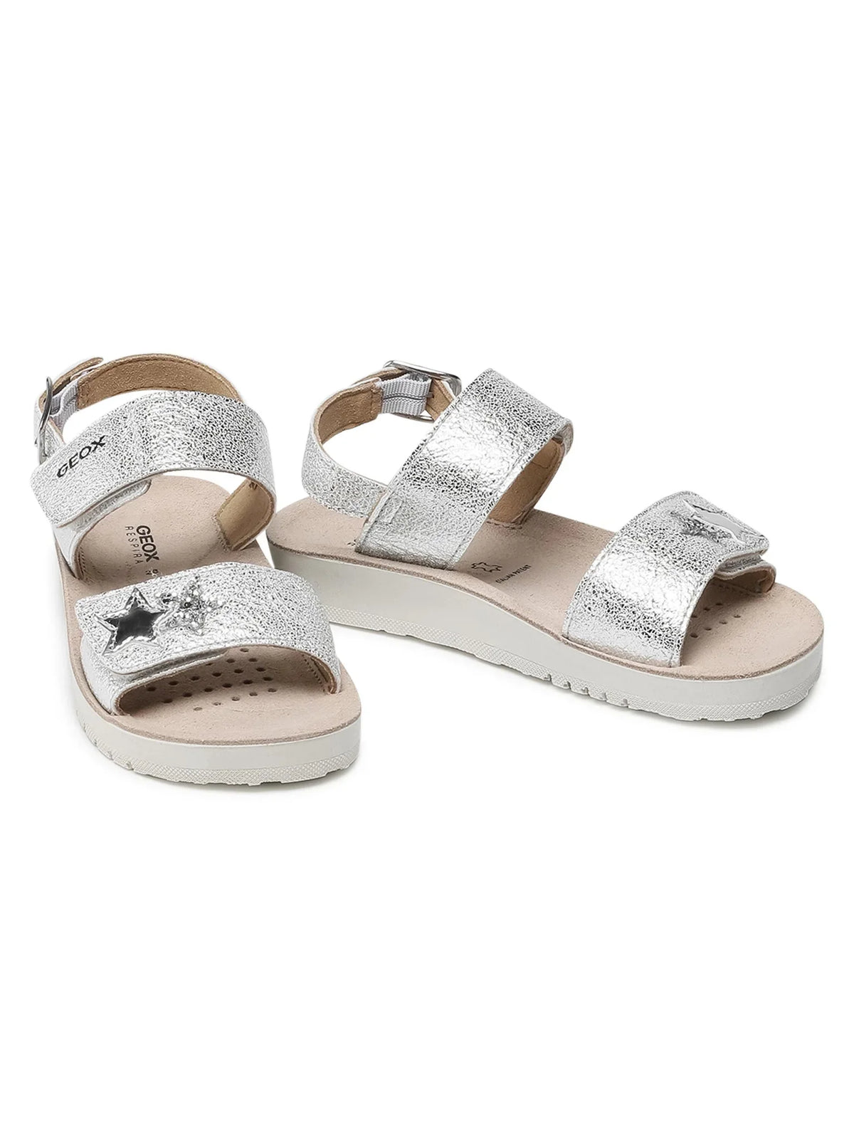 Geox sandale fete Costarei 26-34 Silver cu stelute