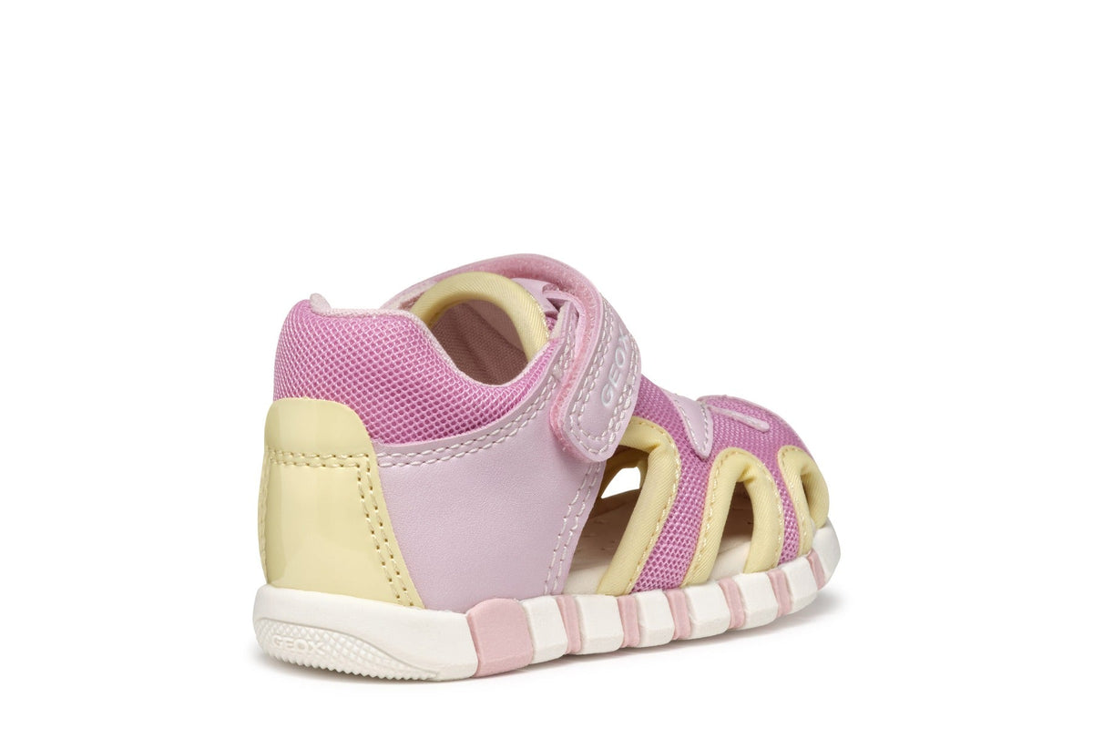 Geox sandale fete cu panza 18-26 Iupidoo Pink/Light Yellow cu stea