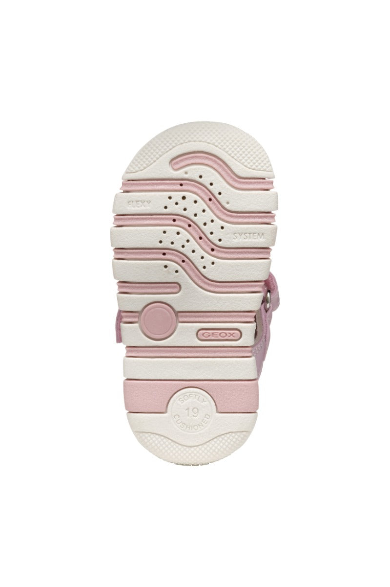 Geox sandale fete cu panza 18-26 Iupidoo Pink/Light Yellow cu stea