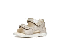 Geox sandale fete cu scai 18-26 Macchia Beige/Light Gold