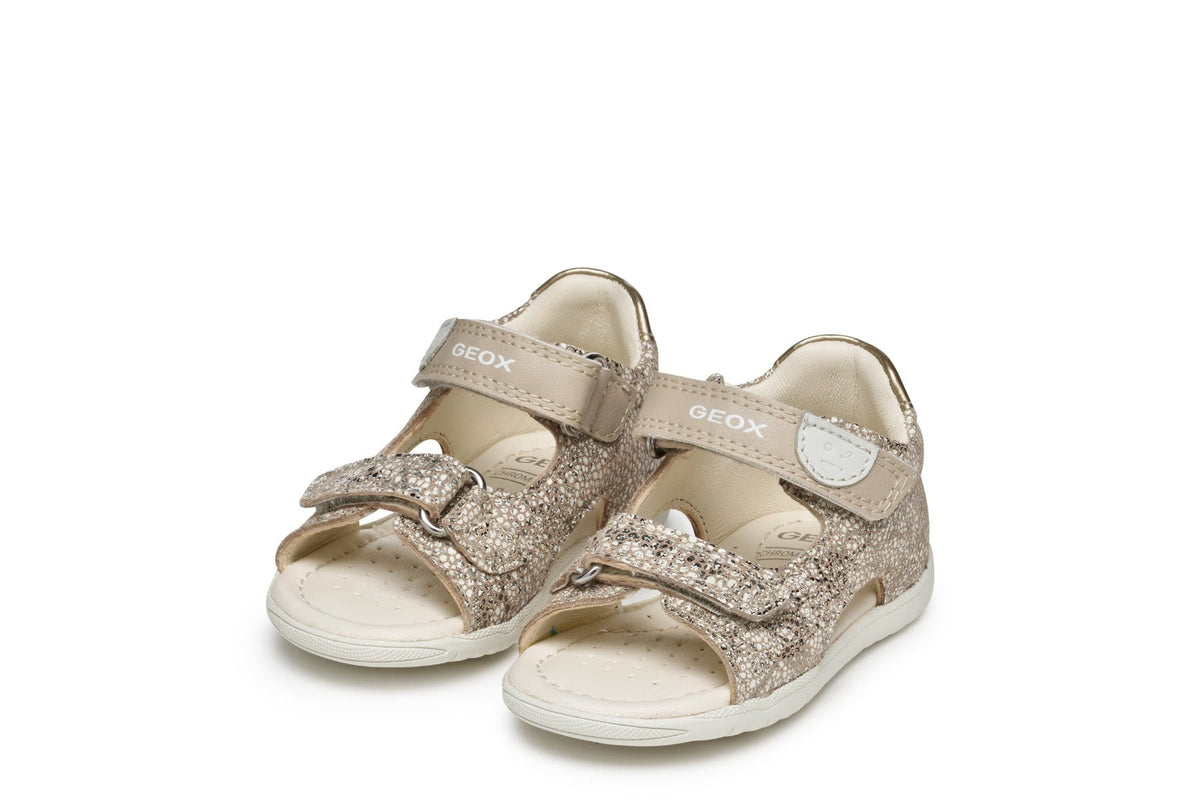 Geox sandale fete cu scai 18-26 Macchia Beige/Light Gold Imagine principală a produsului