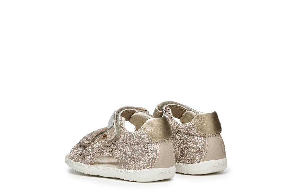Geox sandale fete cu scai 18-26 Macchia Beige/Light Gold