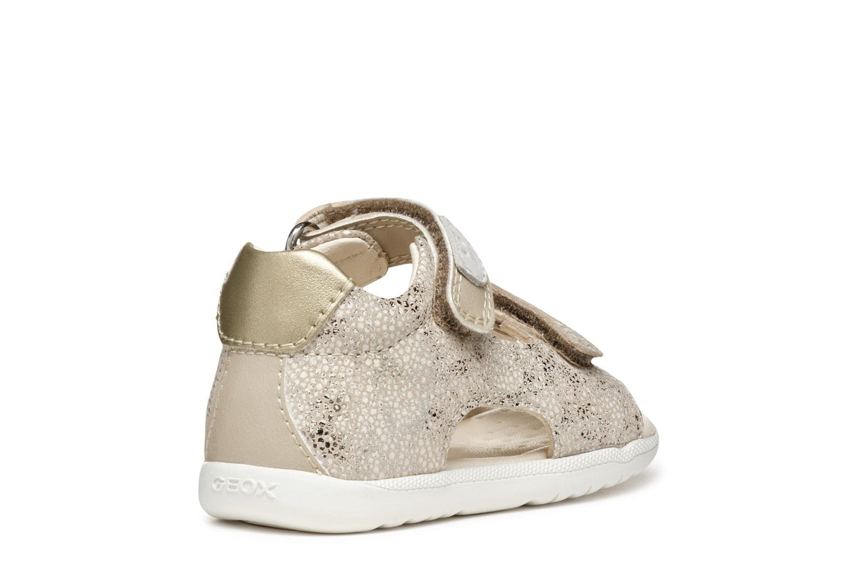 Geox sandale fete cu scai 18-26 Macchia Beige/Light Gold