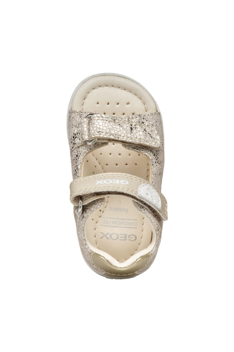 Geox sandale fete cu scai 18-26 Macchia Beige/Light Gold