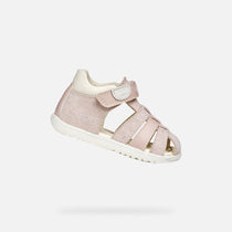 Geox sandale fete cu scai 18-26 Macchia Rose/Off White