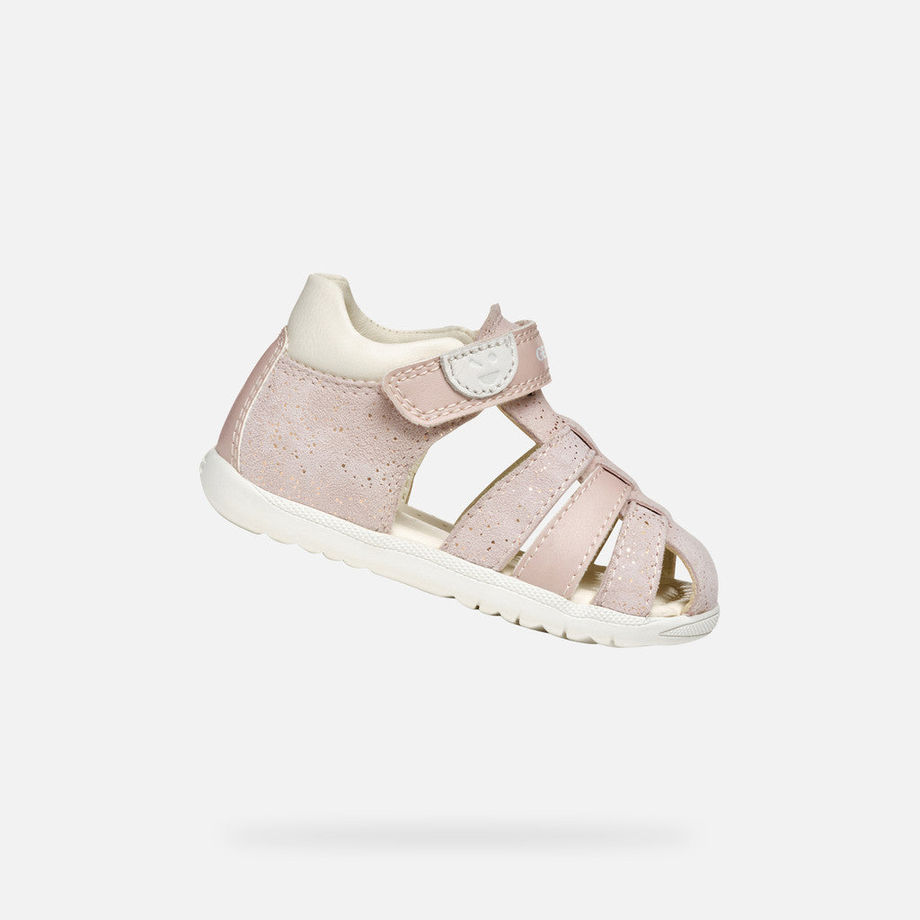 Geox sandale fete cu scai 18-26 Macchia Rose/Off White
