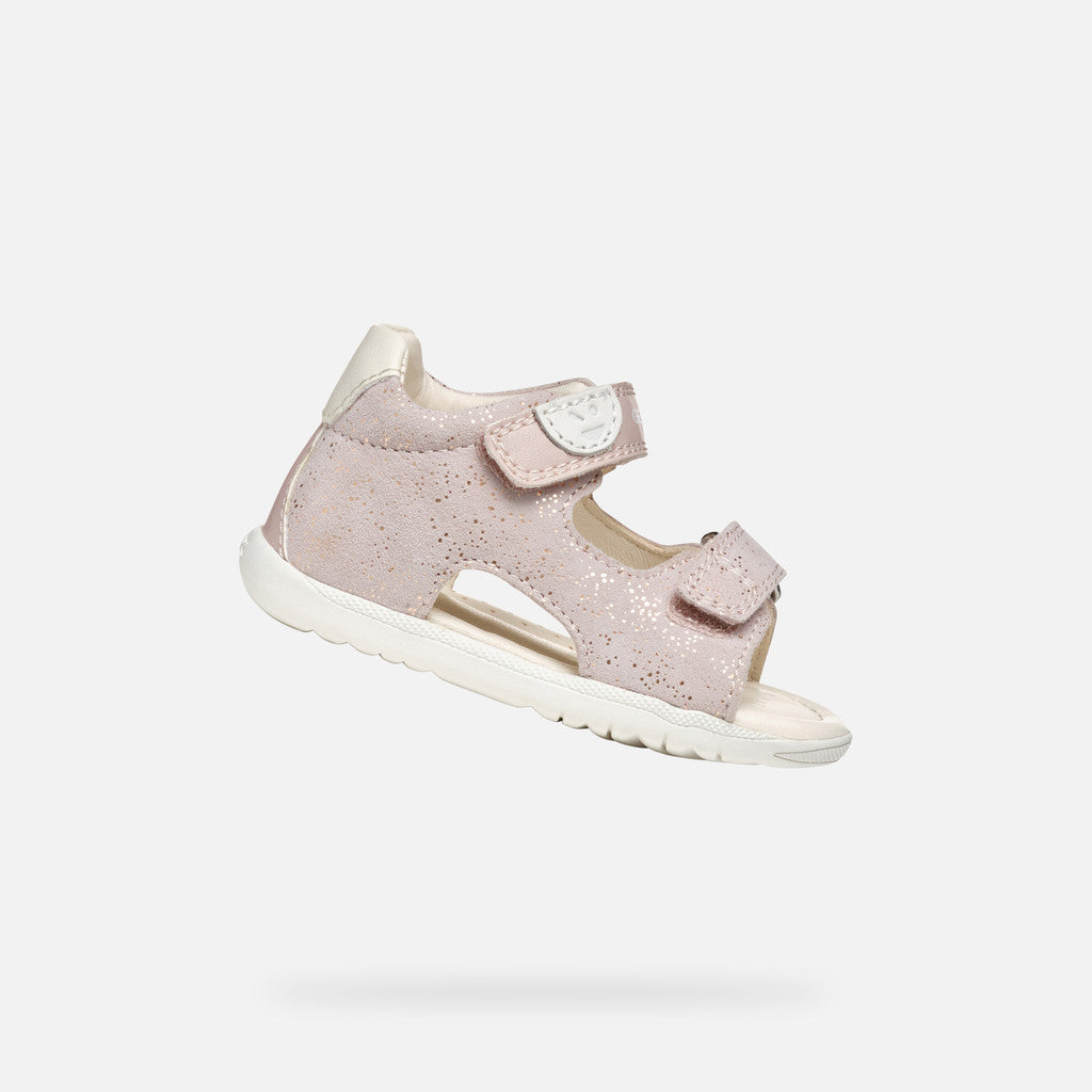 Geox sandale fete cu scai 18-26 Macchia Rose/Off White